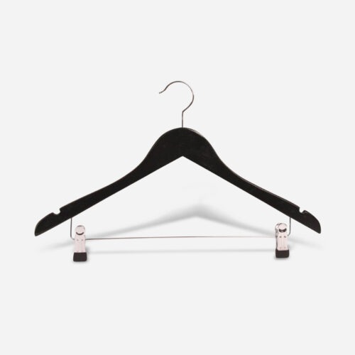 Hanger Black Wood w Clips